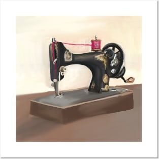 Traditional sewing machine Posters and Art